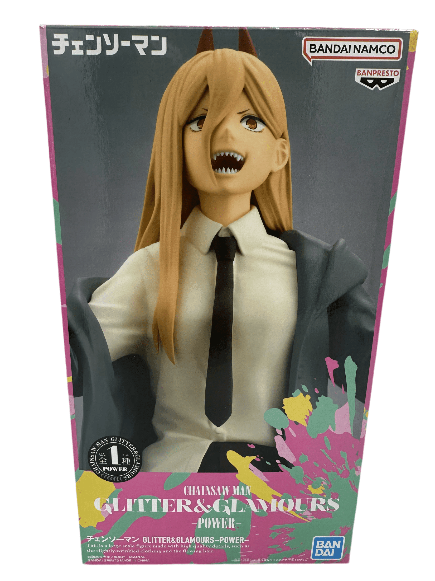 CHAINSAW MAN FIGURA POWER GLITTER & GLAMOURS COMO NUEVA PREVENTA 3-4 sem.