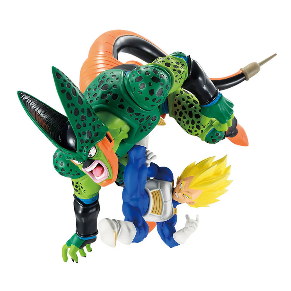 DRAGON BALL FIGURA DRAGON HISTORY II PREMIO C VEGETA VS CELL REVIBLE MOMENT ICHIBAN KUJI PRECINTADA PREVENTA 3-4 sem.