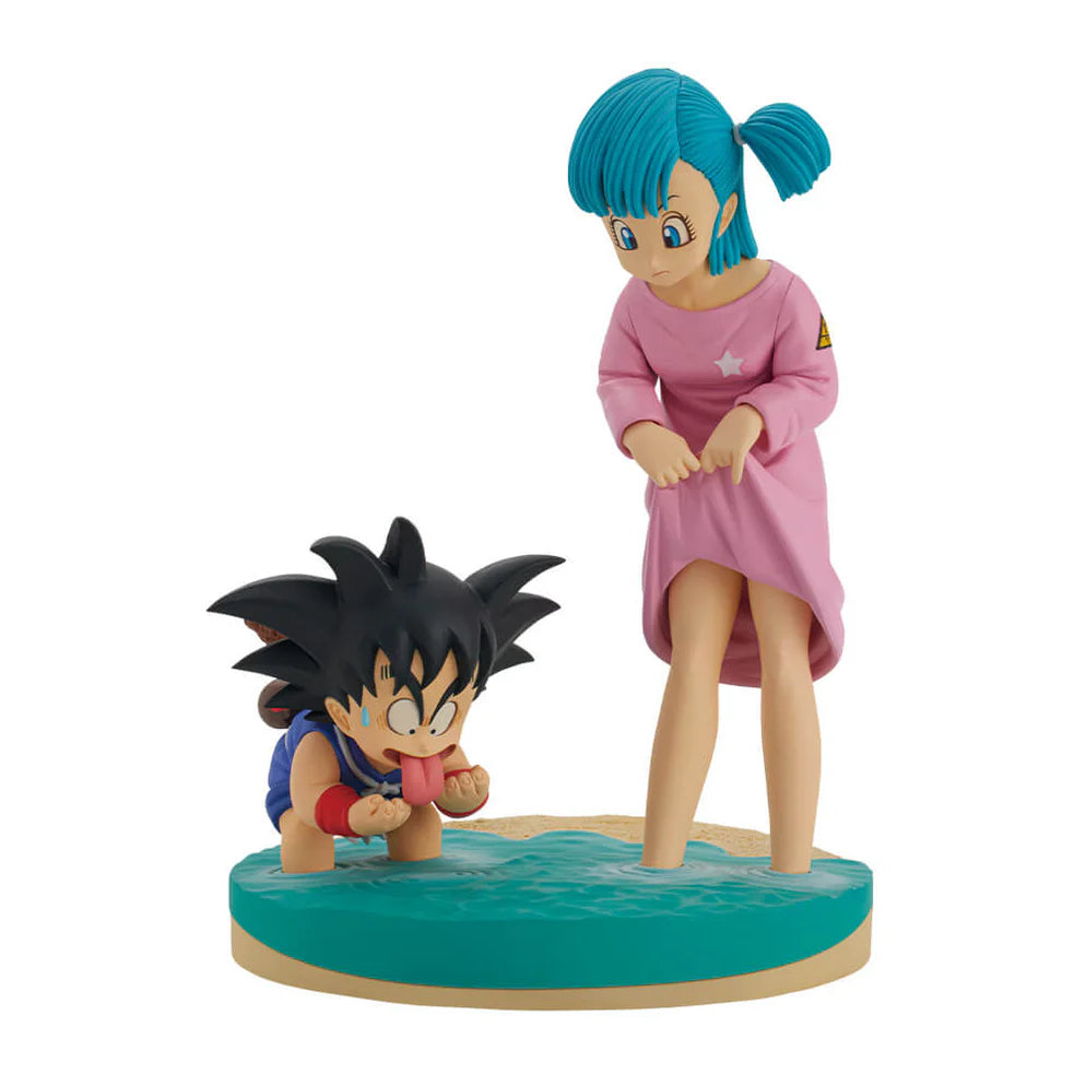 DRAGON BALL FIGURA DRAGON HISTORY PREMIO LAST ONE BULMA Y SON GOKU REVIBLE MOMENT ICHIBAN KUJI PRECINTADA PREVENTA 3-4 sem.