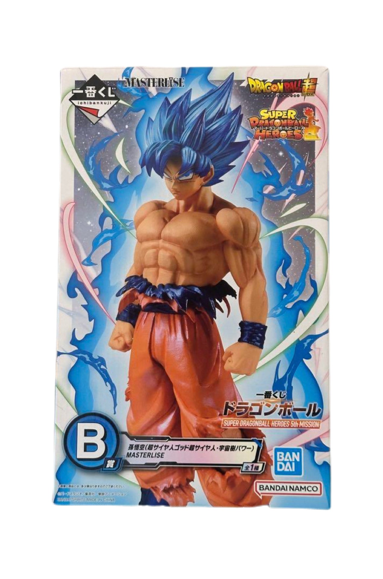 DRAGON BALL SUPER DRAGON BALL HEROES 5TH MISSION PREMIO B SON GOKU SUPER SAIYAN GOD SUPER SAIYAN - POWER OF UNIVERSE TREE ICHIBAN KUJI PRECINTADA PREVENTA 3-4 sem.