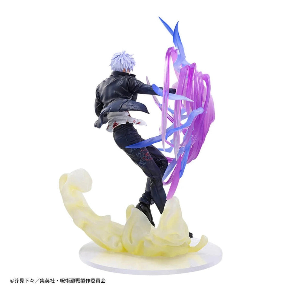 JUJUTSU KAISEN FIGURA SATORU GOJO HOLLOW PURPLE KYOSHIKI MURASAKI LUMINASTA COMO NUEVA PREVENTA 3-4 SEM.