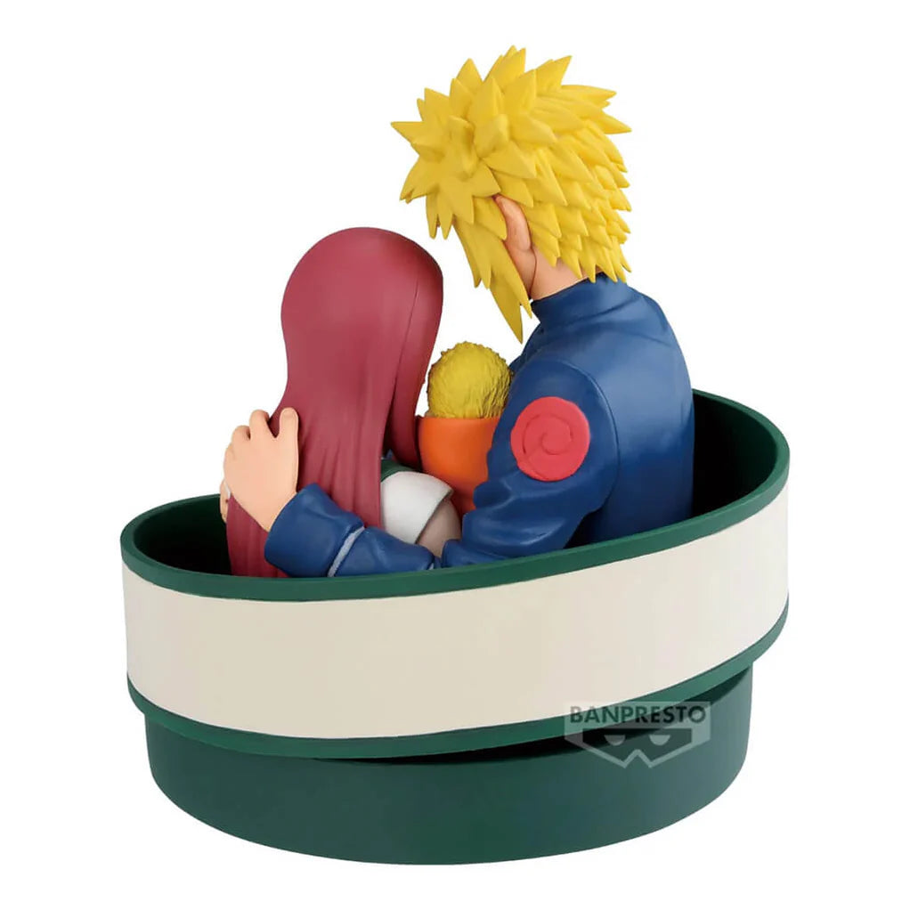 NARUTO FIGURA DIORAMA MINATO & KUSHINA & NARUTO 72 SERIES 53 COMO NUEVA PREVENTA