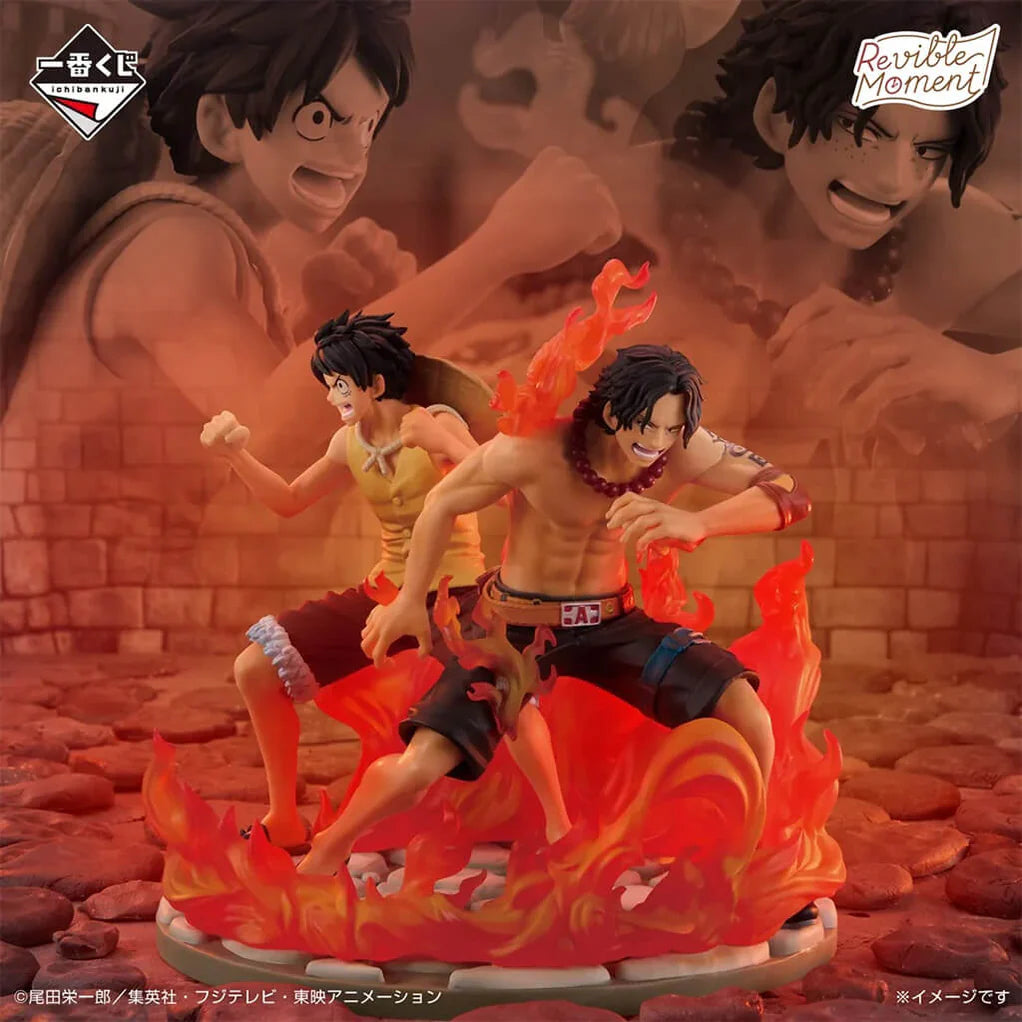 ONE PIECE DRAMATIC MEMORIES FIGURA ACE & MONKEY D. LUFFY ICHIBAN KUJI LAST ONE