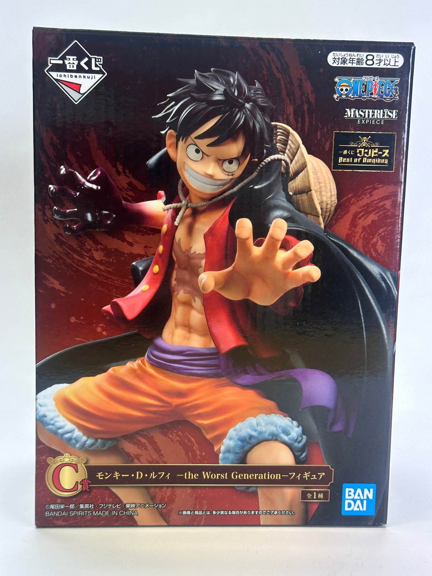 ONE PIECE FIGURA BEST OF OMNIBUS PREMIO C MONKEY D. LUFFY THE WORST GENERATION ICHIBAN KUJI PRECINTADA PREVENTA 3-4 SEM.