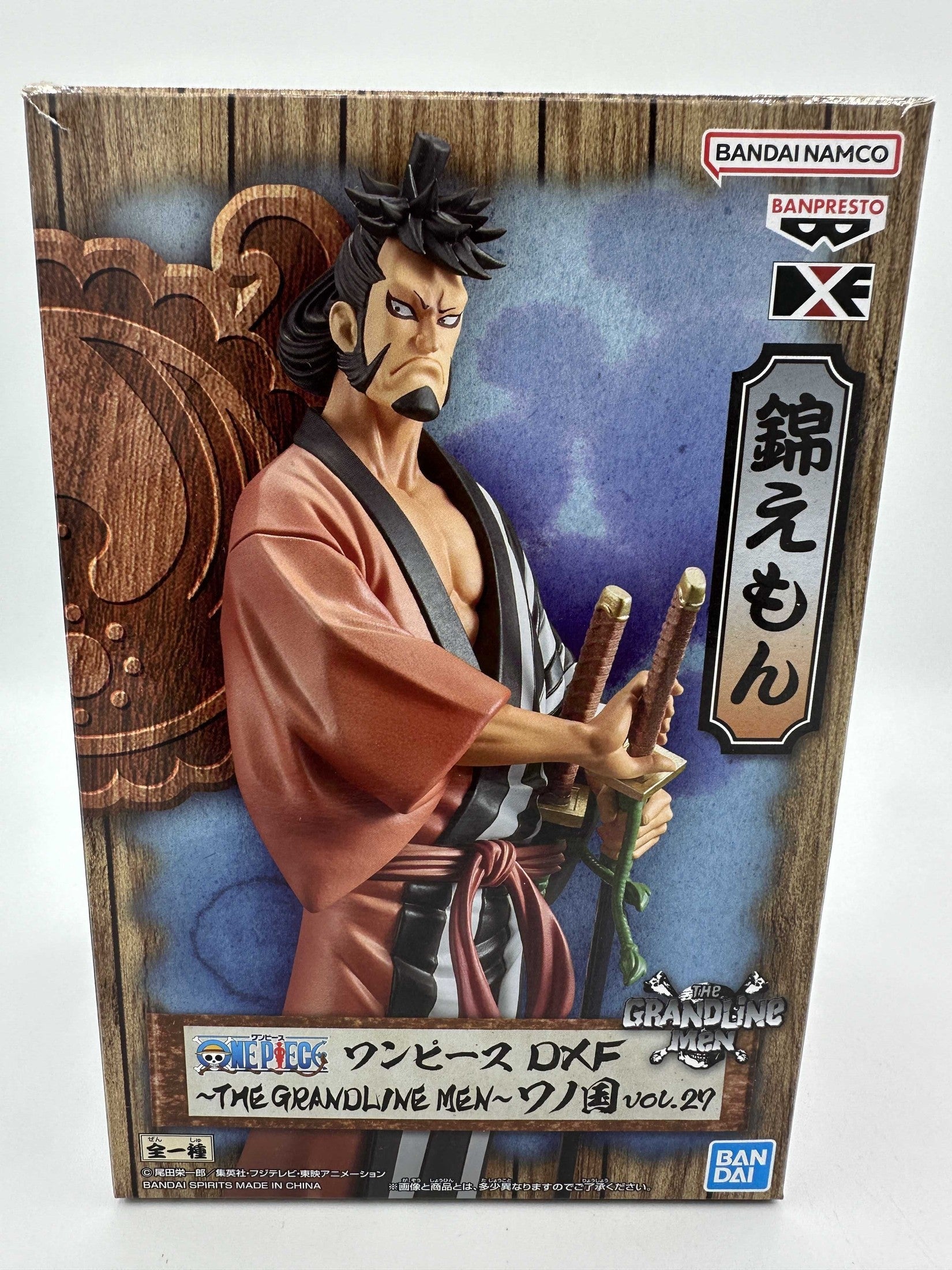 ONE PIECE FIGURA FIGURA KINEMON THE GRANDLINE MEN WANOKUNI DXF VOL.27 BANPRESTO COMO NUEVA