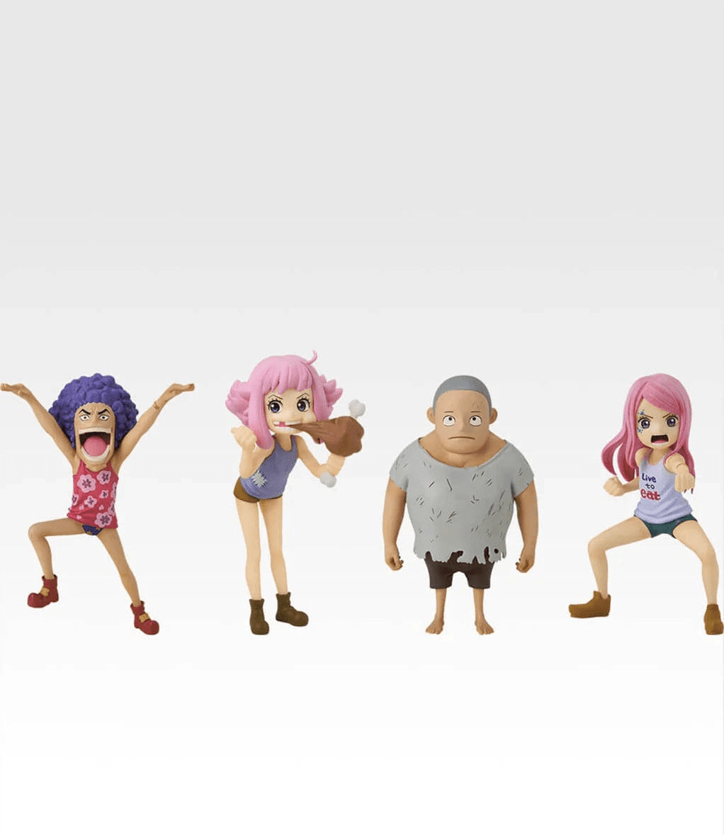 ONE PIECE FIGURA FUTURE ISLAND EGGHEAD FEELINGS FOR YOU CHILHOOD MINI FIGURE PREMIO F PACK COMPLETO PRECINTADA STOCK JAPÓN 5-6 sem.