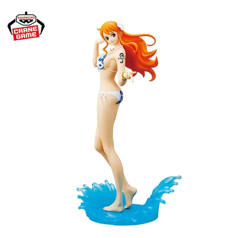 ONE PIECE FIGURA GLITTER&GLAMOURS NAMI SPLASH STYLE COMO NUEVA