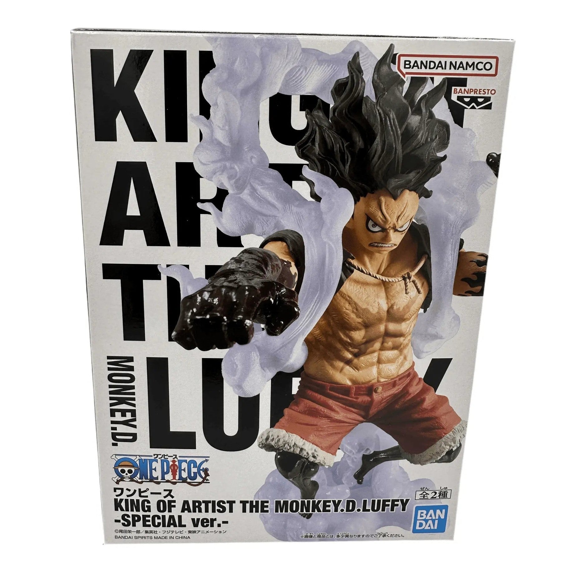 ONE PIECE FIGURA MONKEY D. LUFFY GEAR 4TH SNAKEMAN KING OF ARTIST COMO NUEVA