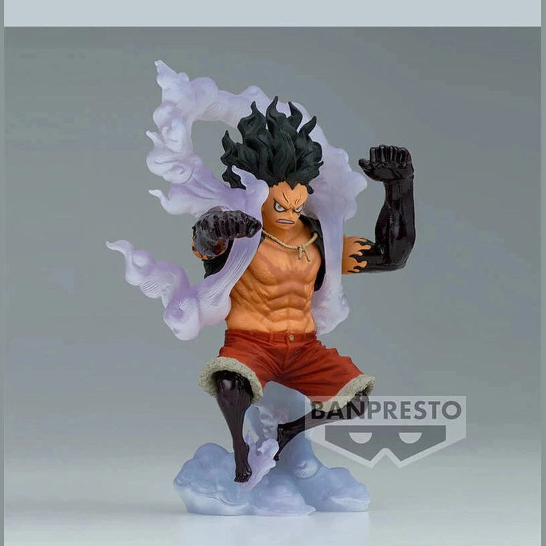 ONE PIECE FIGURA MONKEY D. LUFFY GEAR 4TH SNAKEMAN KING OF ARTIST COMO NUEVA