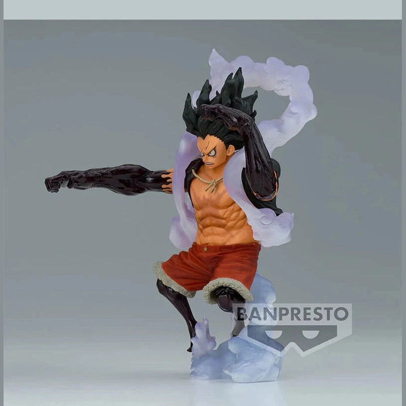 ONE PIECE FIGURA MONKEY D. LUFFY GEAR 4TH SNAKEMAN KING OF ARTIST COMO NUEVA
