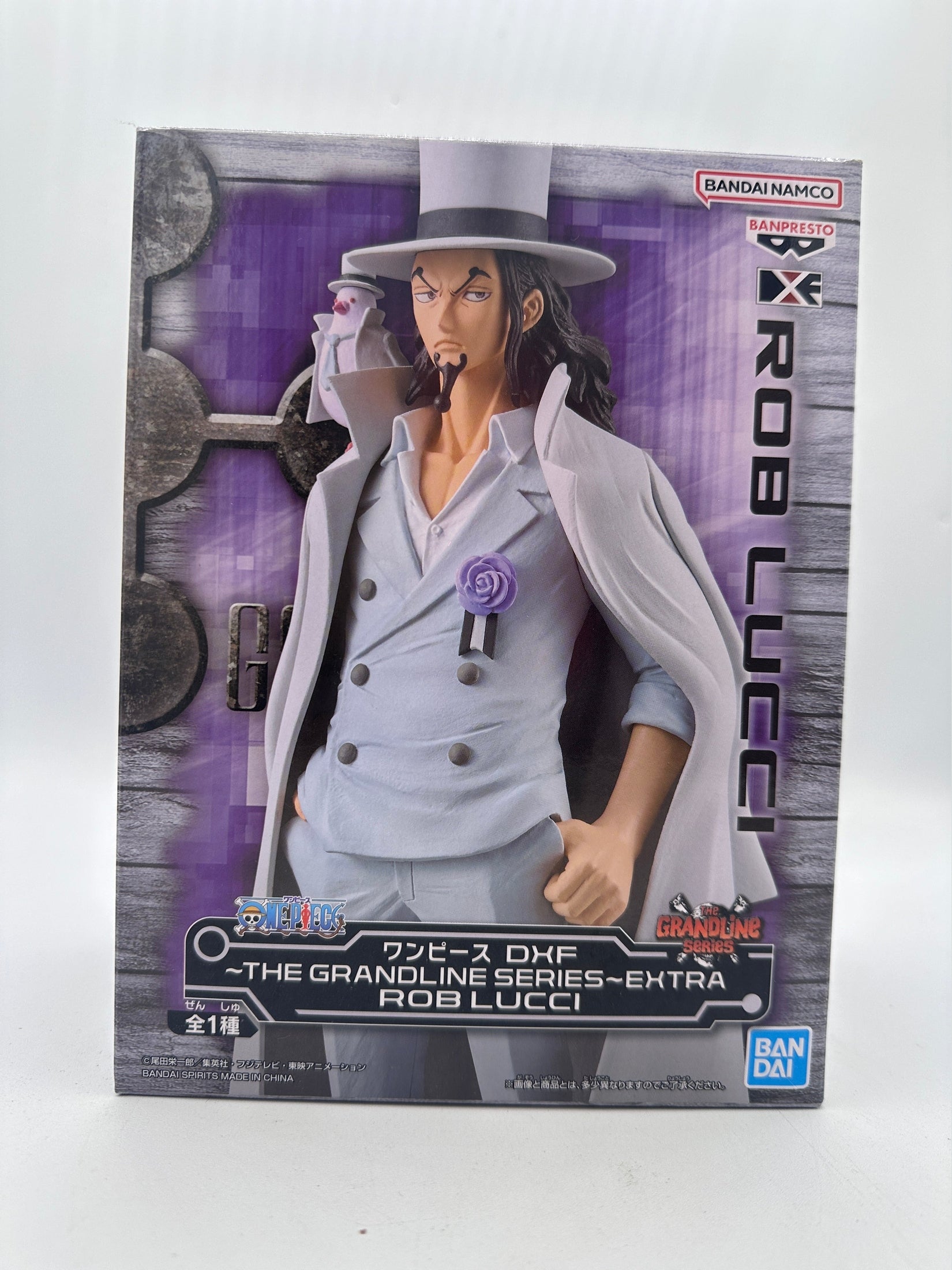 ONE PIECE FIGURA ROB LUCCI DXF THE GRANDLINE MEN BANPRESTO COMO NUEVA