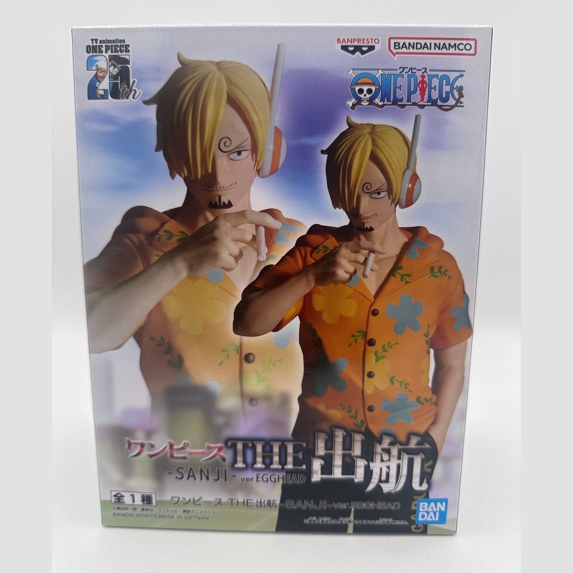 ONE PIECE FIGURA SANJI THE SHUKKO EGGHEAD Ver. COMO NUEVA