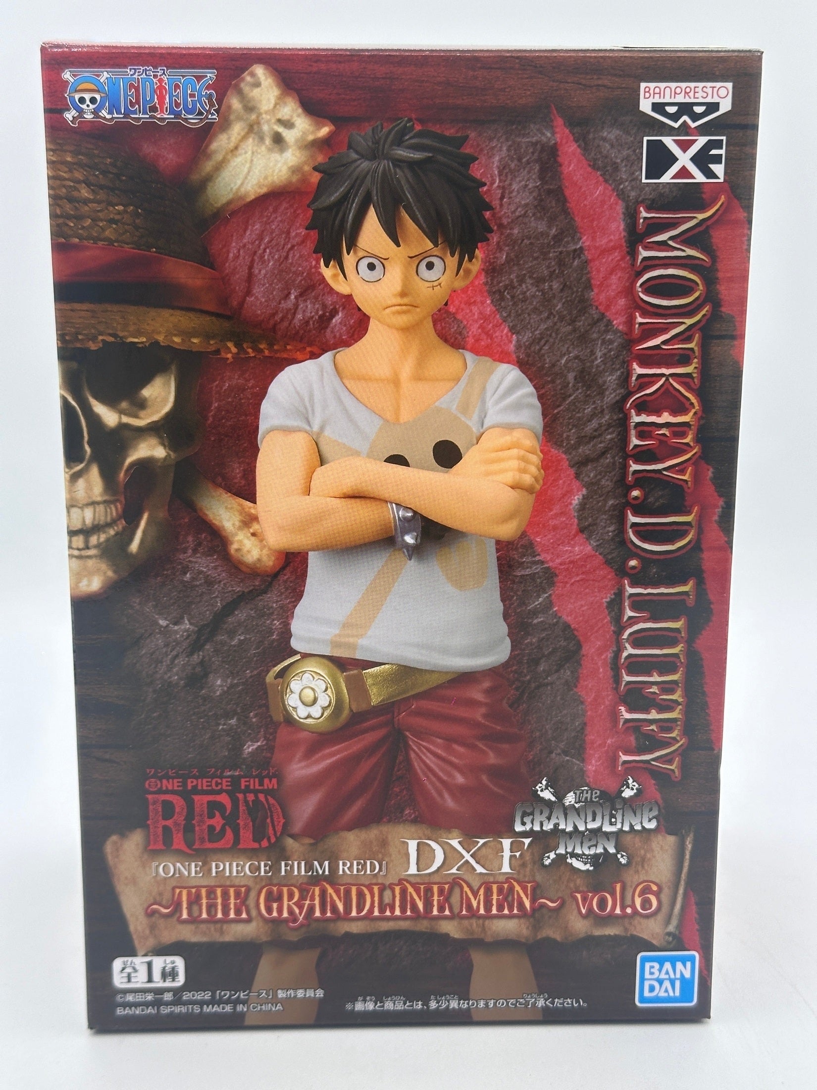 ONE PIECE FIGURA THE GRANDLINE MEN VOL. 6 LUFFY FILM RED COMO NUEVA