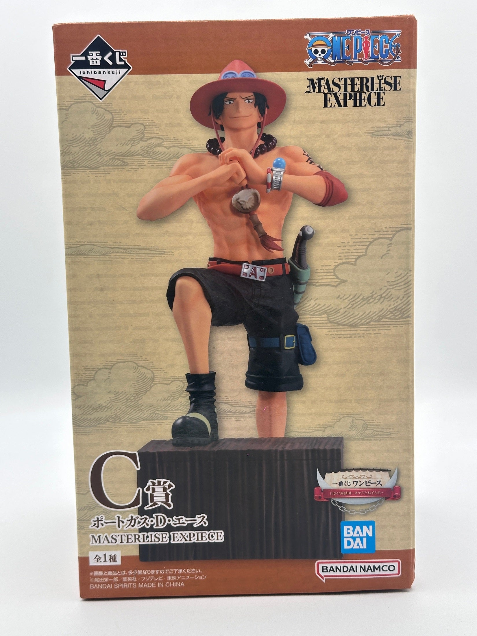 ONE PIECE FIGURA WHITEBEARD PIRATES PREMIO C PORTGAS D. ACE EXPIECE ICHIBAN KUJI MUY BUEN ESTADO
