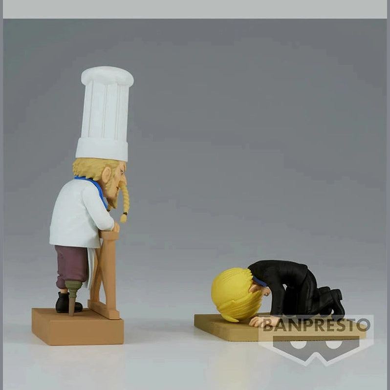 ONE PIECE FIGURA WORLD COLLECTABLE FIGURE LOG STORIES SANJI AND ZEFF PRECINTADA PREVENTA 3-4 sem.