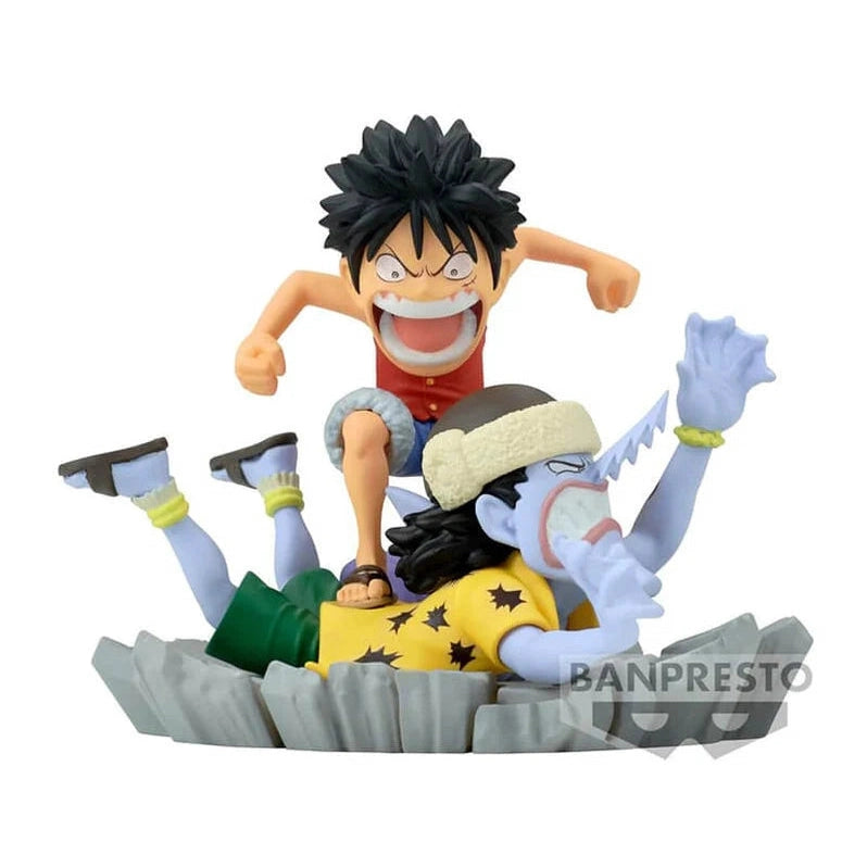 ONE PIECE FIGURA WORLD COLLECTABLE FIGURE LOG STORIES LUFFY VS ARLONG COMO NUEVA