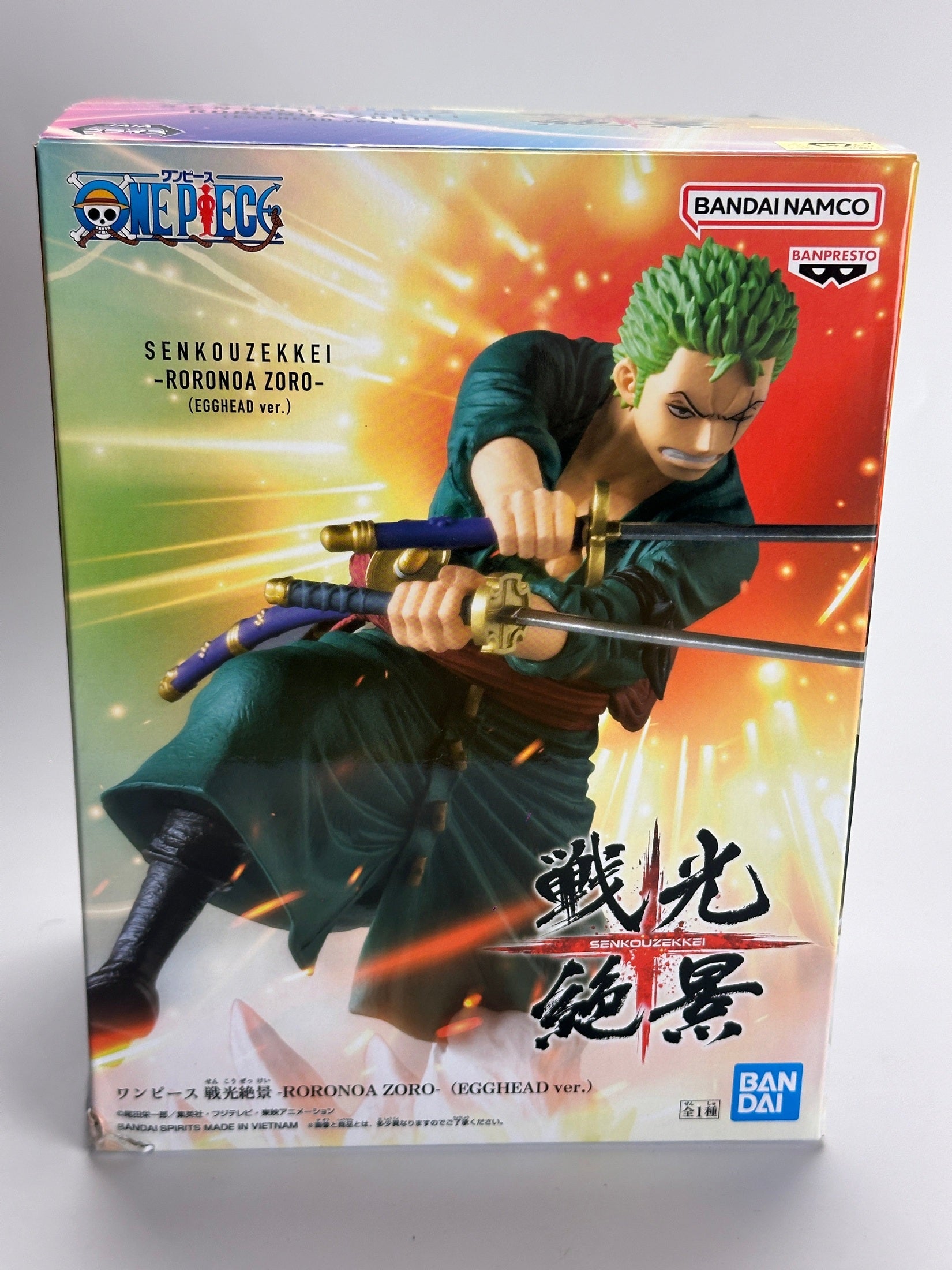 ONE PIECE FIGURA ZORO RORONOA SENKOUZEKKEI COMO NUEVA