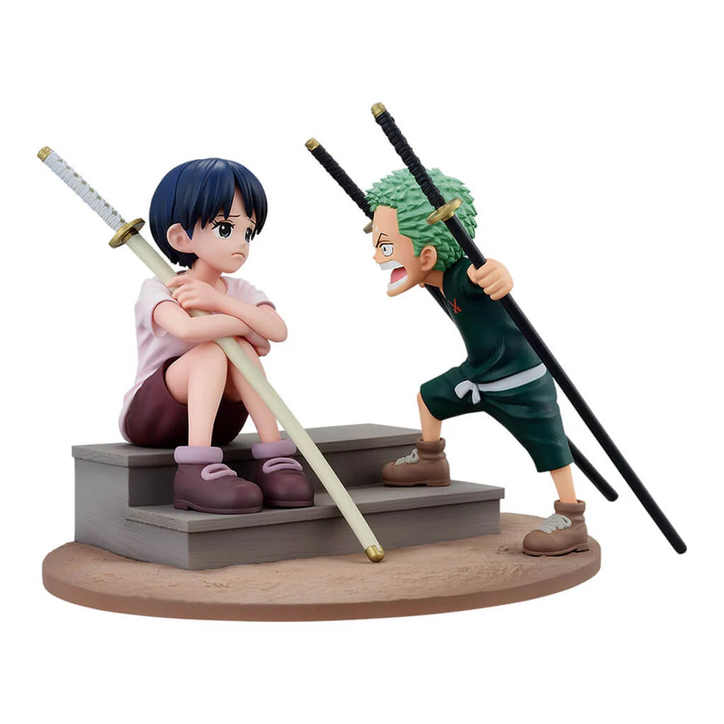 ONE PIECE ZORO & KUINA REVIBLE MOMENT ROAD TO DOWN ICHIBAN KUJI PREMIO C PRECINTADA PREVENTA 3-4 sem.