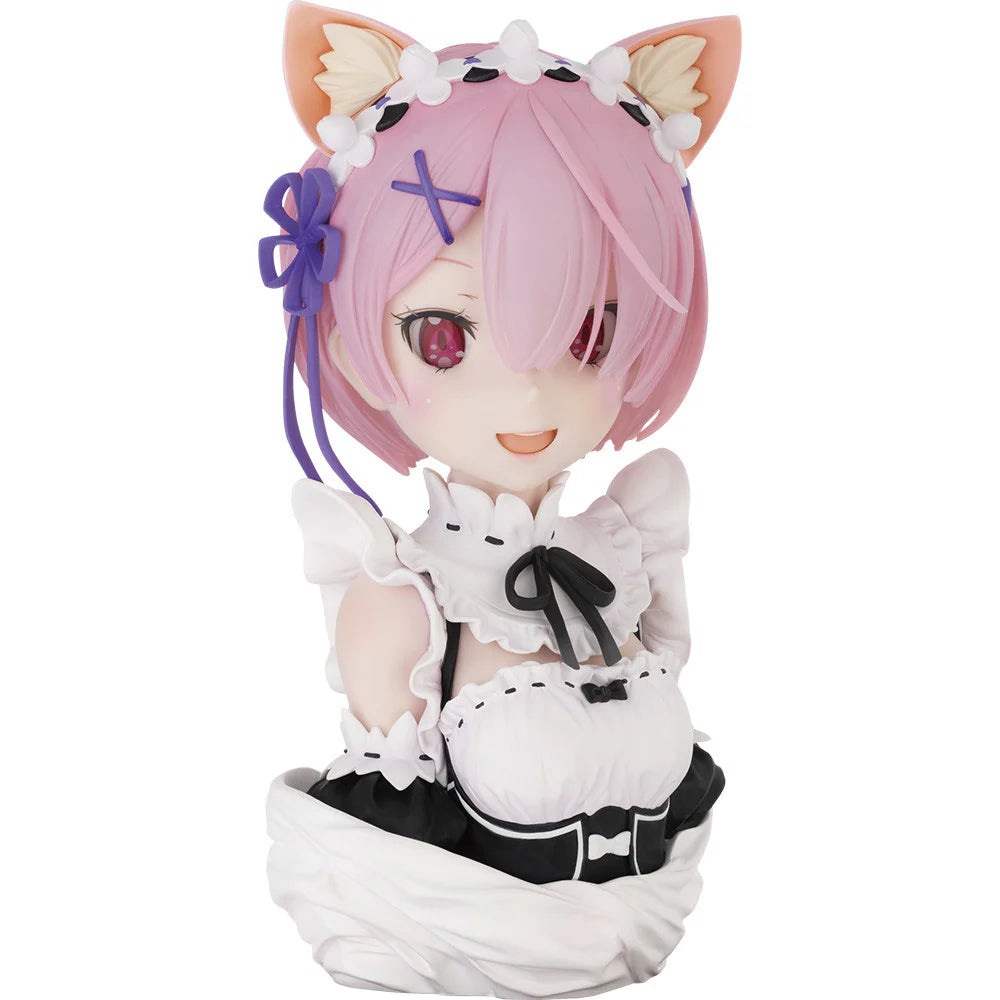 RE:ZERO YOROKOBI NASAI, RYOUTENIHANATTE YATSU YO ICHIBAN KUJI RAM PRIZE A ARTSCALE BUST 1/3 FIGURE PRECINTADA PREVENTA 3-4 SEM.