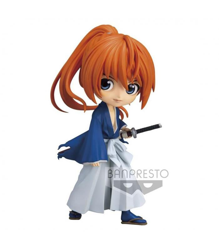 RUROUNI KENSHIN FIGURA KENSHIN HIMURA BATTOUSAI VER. A QPOSKET VER. A COMO NUEVA